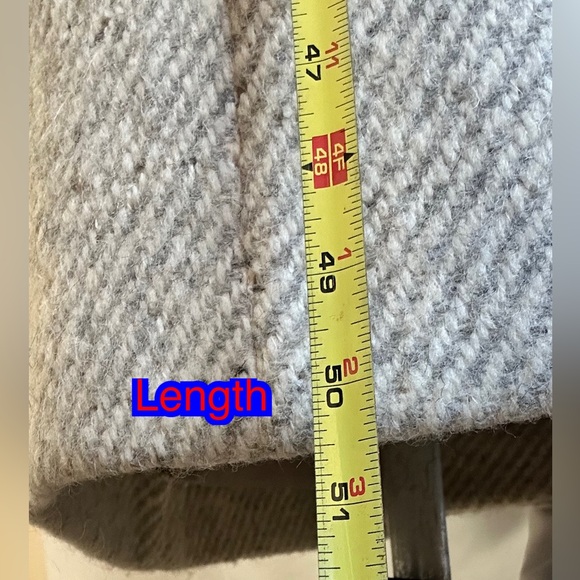 Charter Club Irish Tweed LONG Wool Coat Made in Ireland UK 14 (USA 12) - Picture 10 of 15